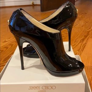 Jimmy Choo Patent Leather Black Bootie
